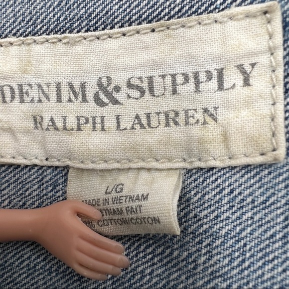 Ralph Lauren Denim & Supply Light Wash Faded Buttondown Collared Denim Jacket - Picture 4 of 16